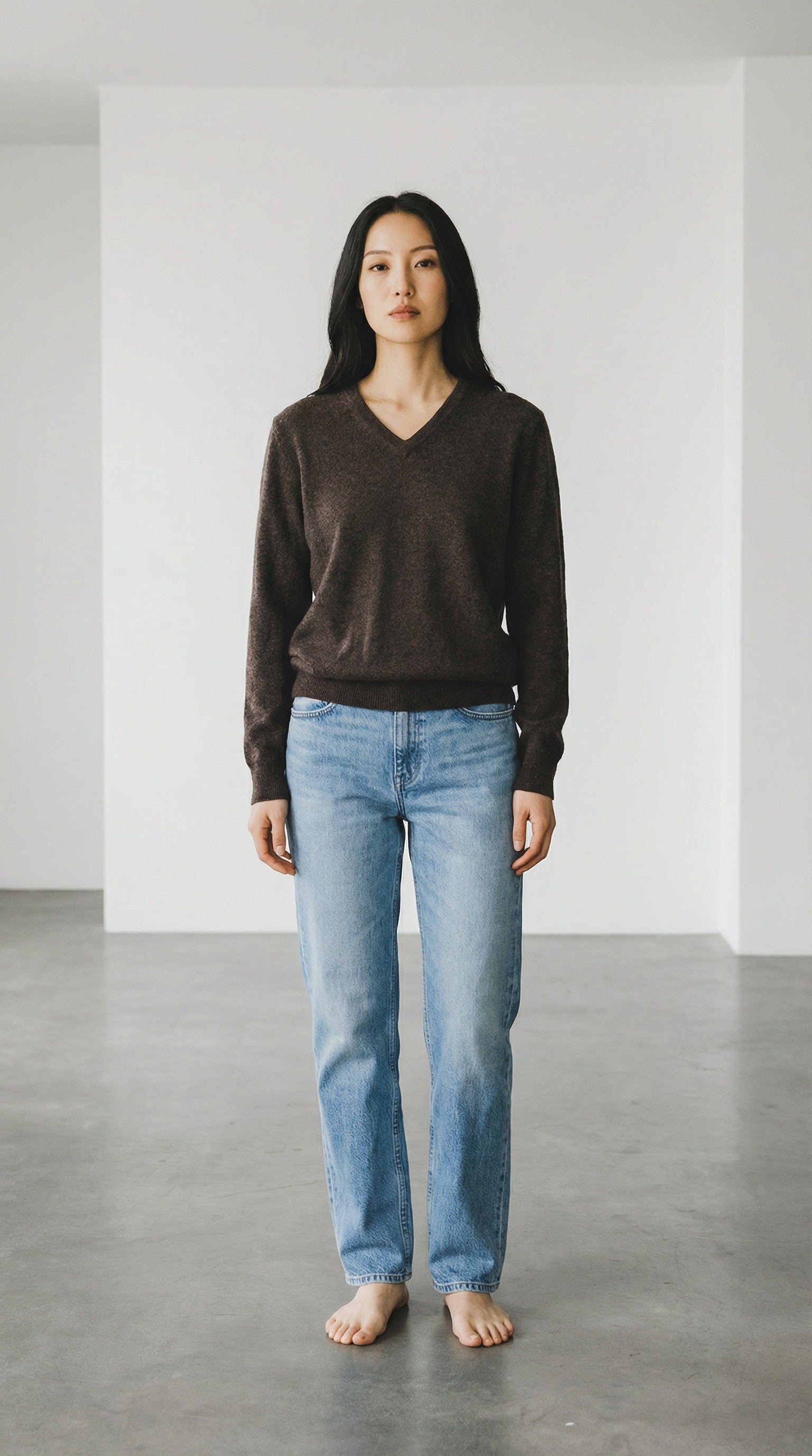 Mongolian Cashmere Sweater in Brown