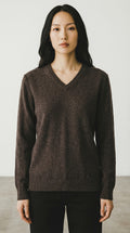 Mongolian Cashmere Sweater in Brown