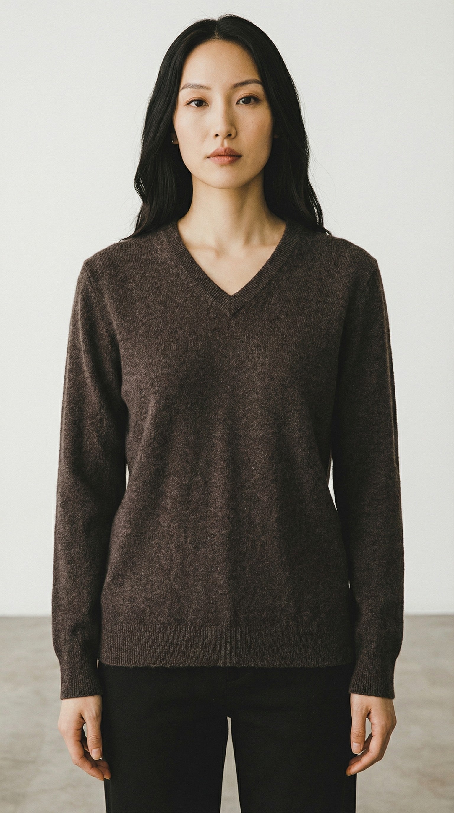 Mongolian Cashmere Sweater in Brown