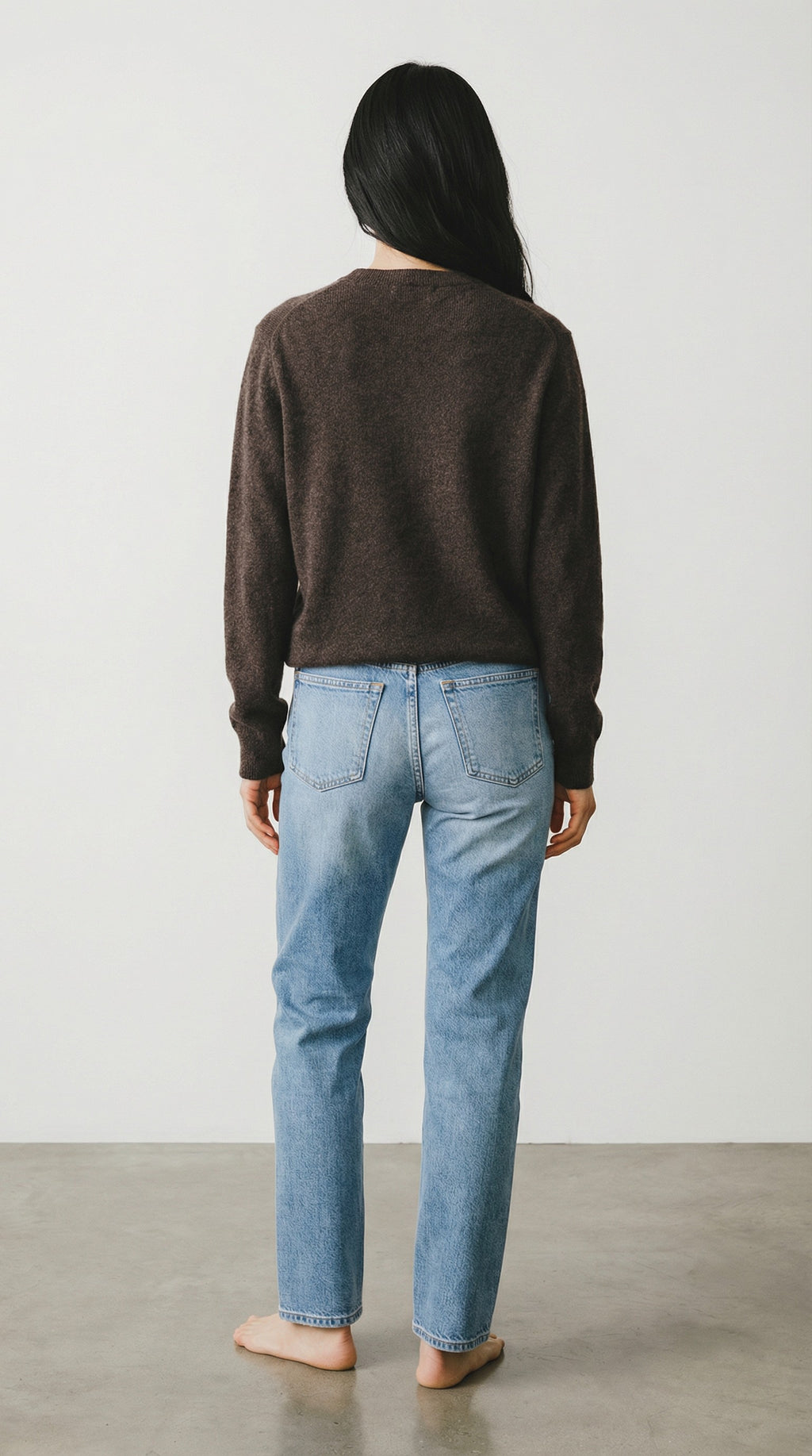 Mongolian Cashmere Sweater in Brown