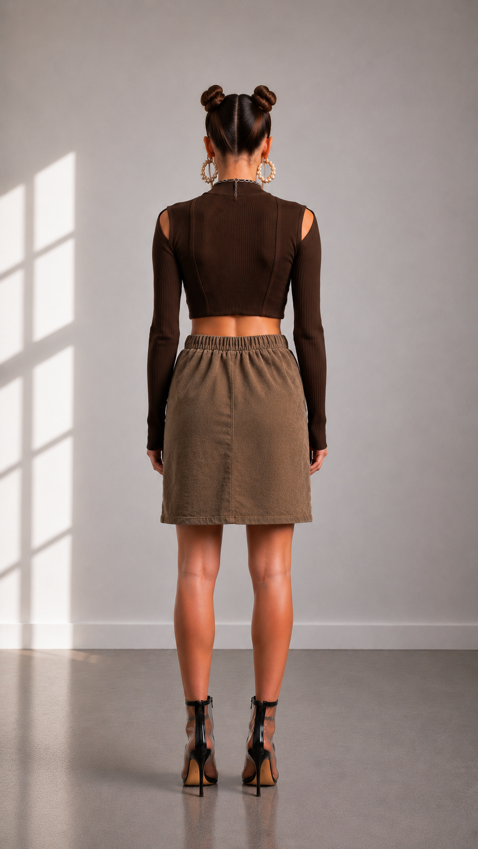 Metal Drawstring Cord Skirt