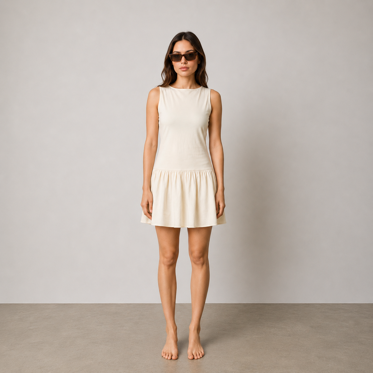 Cream Reformation Mini Dress