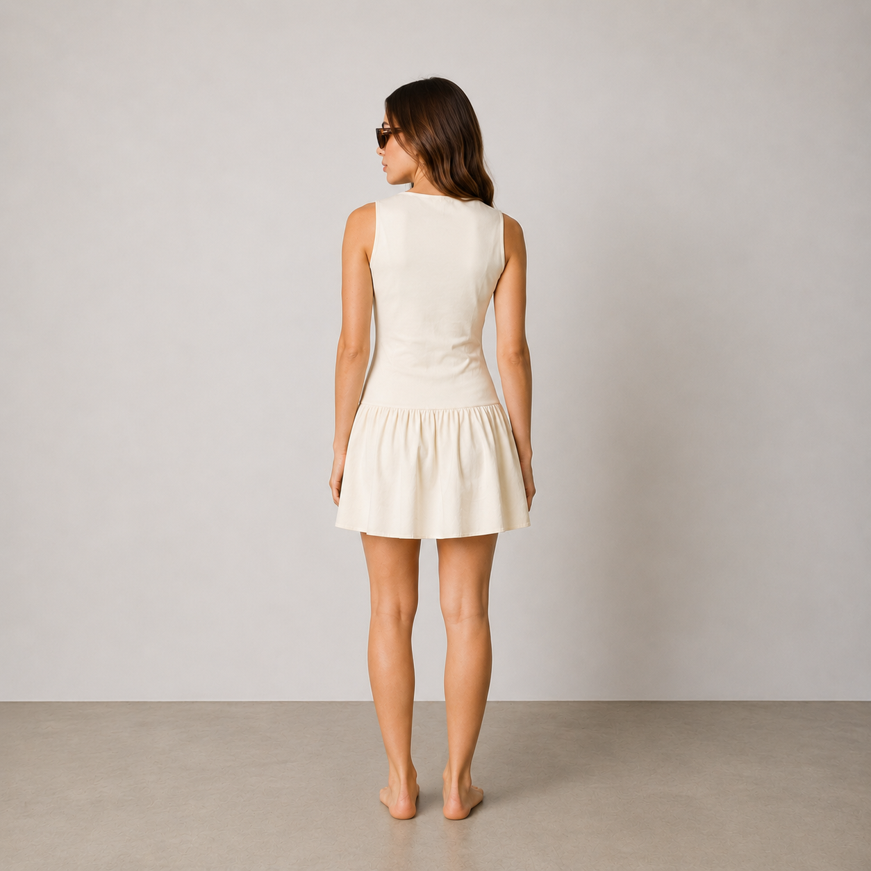 Cream Reformation Mini Dress
