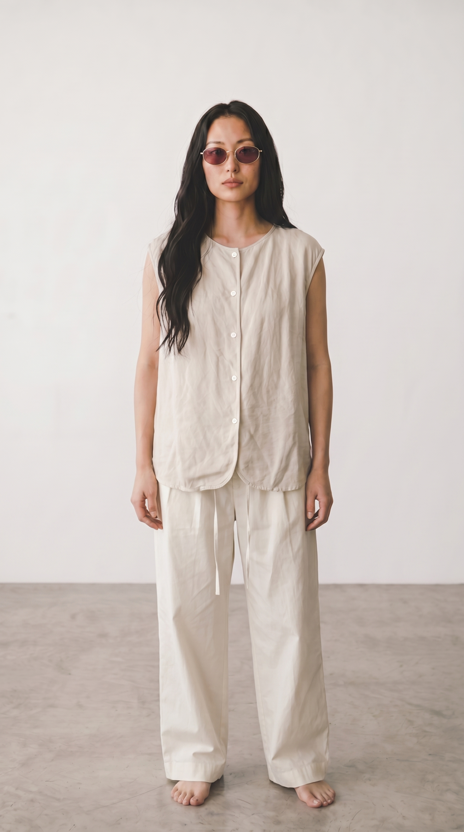 Comfy White Silk Top