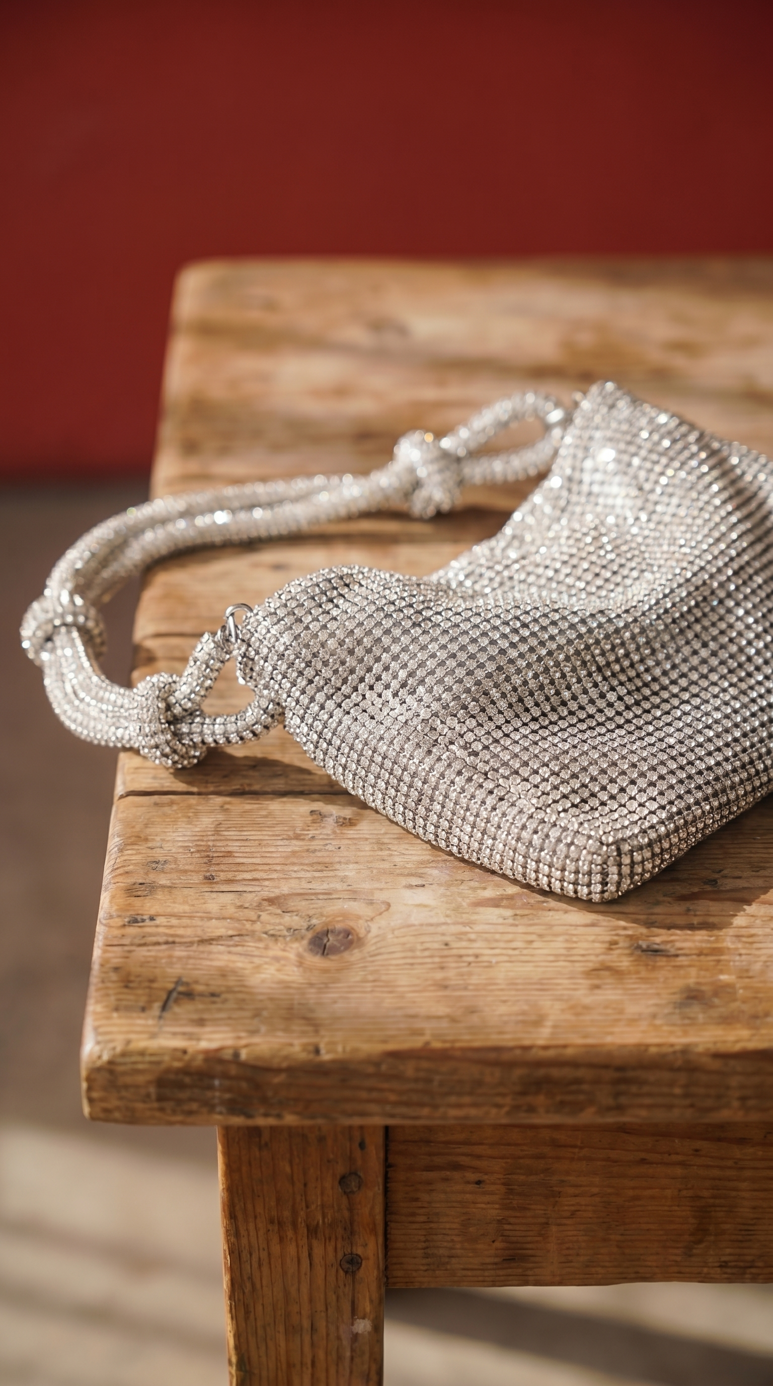 Diamonte Mesh Bag
