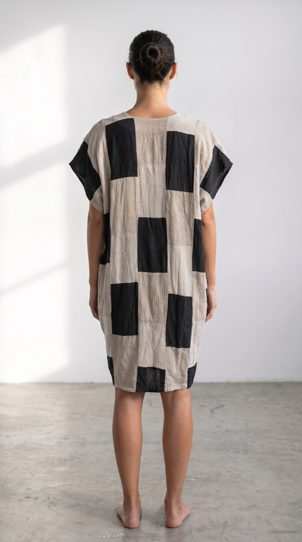 African Grey White Dress