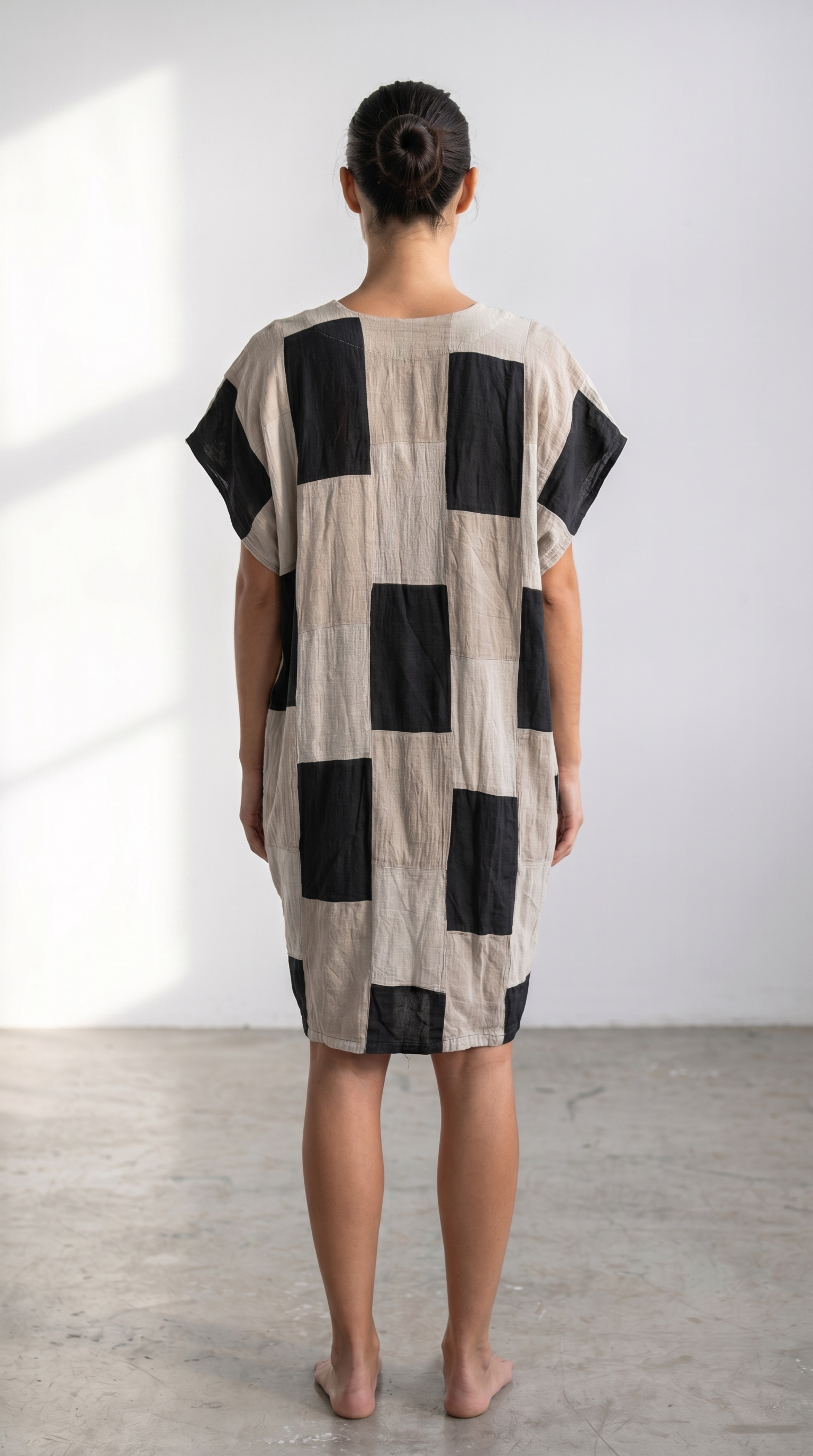 African Grey White Dress